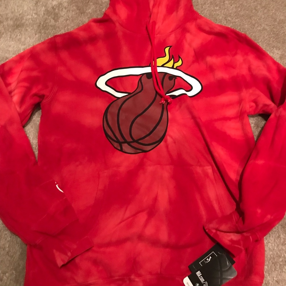 nba x young & reckless collab hoodie tie dye Miami heat hoody Los Angeles nba